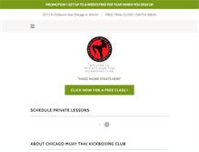Tablet Screenshot of chicagokickboxingclub.com